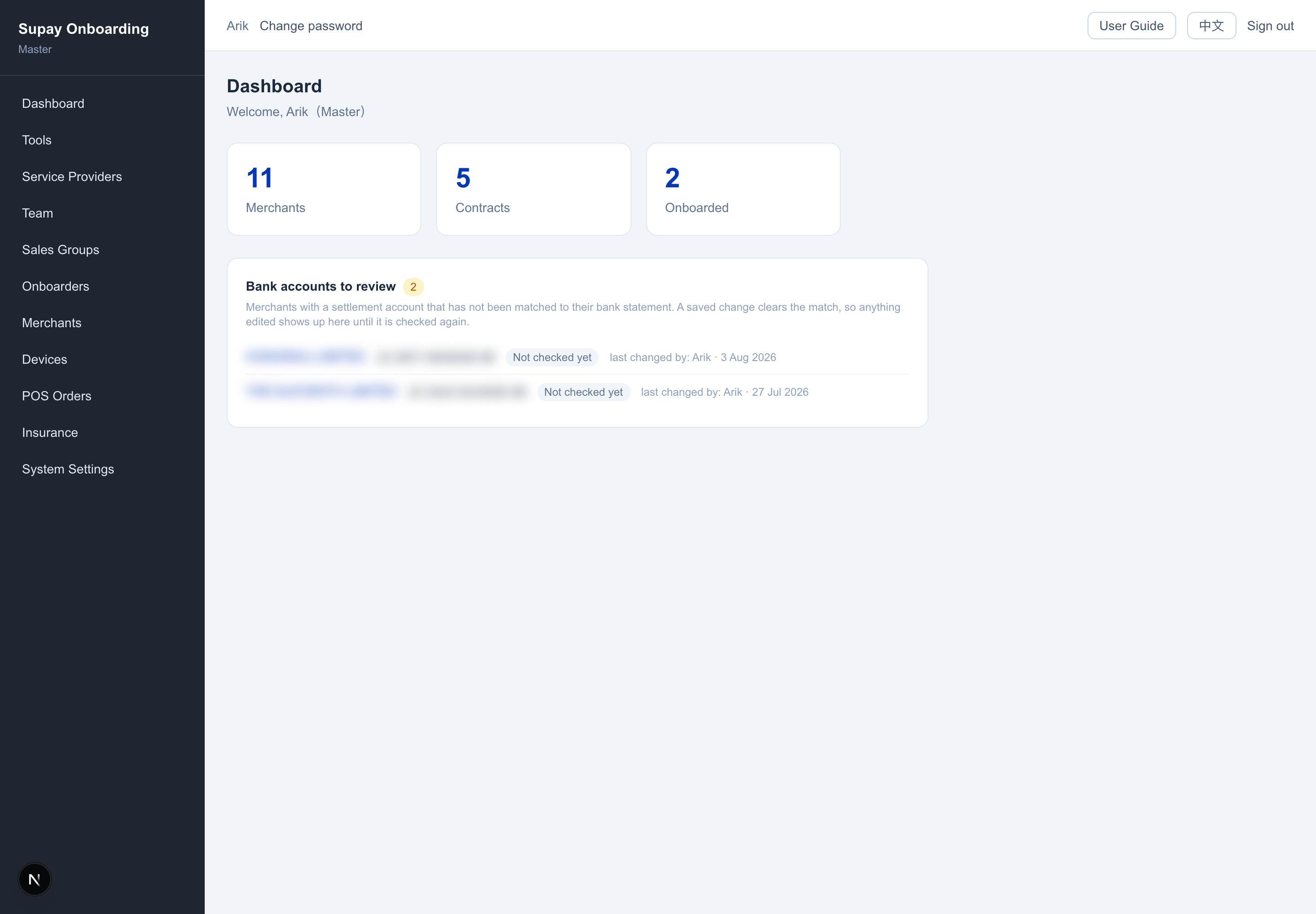 Dashboard